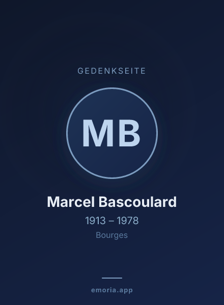 Gedenkportrait von Marcel Bascoulard