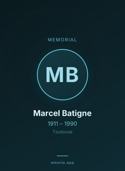 Memorial portrait of Marcel Batigne