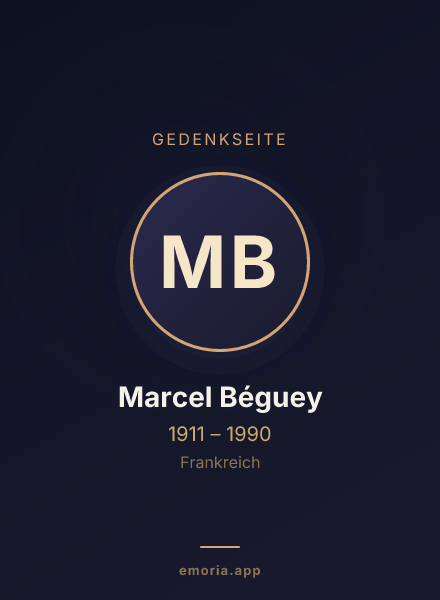 Gedenkportrait von Marcel Béguey