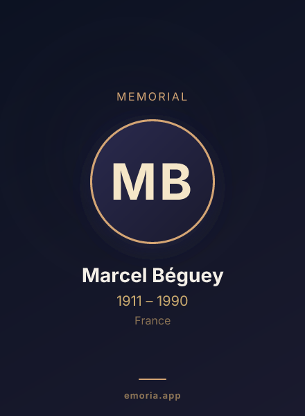 Memorial portrait of Marcel Béguey