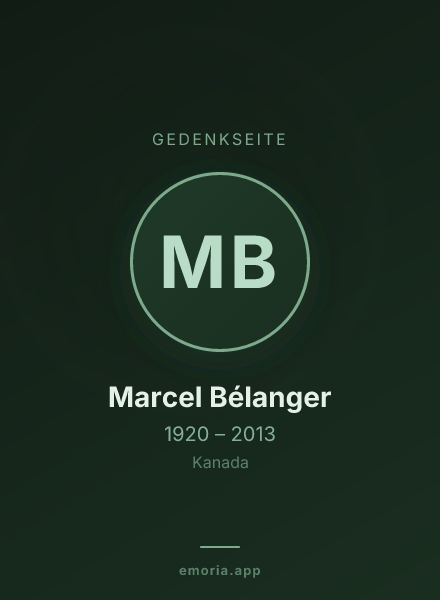 Gedenkportrait von Marcel Bélanger