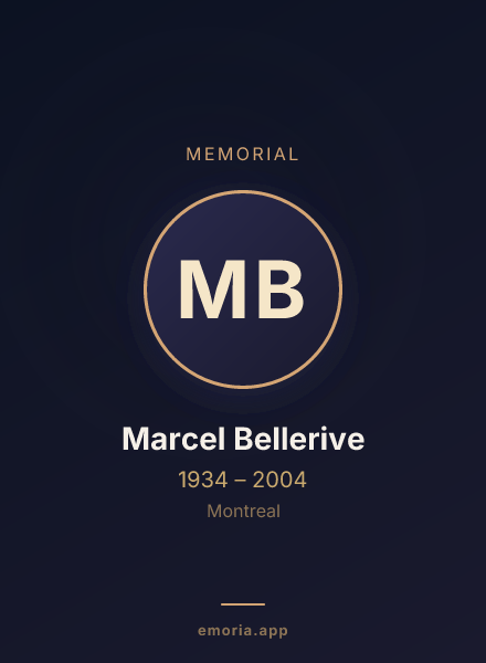 Memorial portrait of Marcel Bellerive