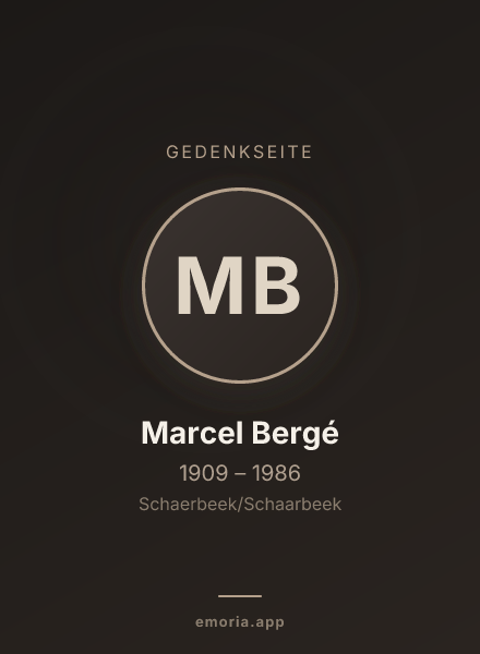 Gedenkportrait von Marcel Bergé