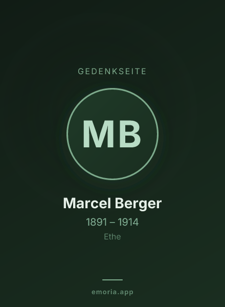 Gedenkportrait von Marcel Berger