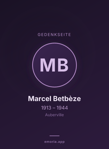 Gedenkportrait von Marcel Betbèze