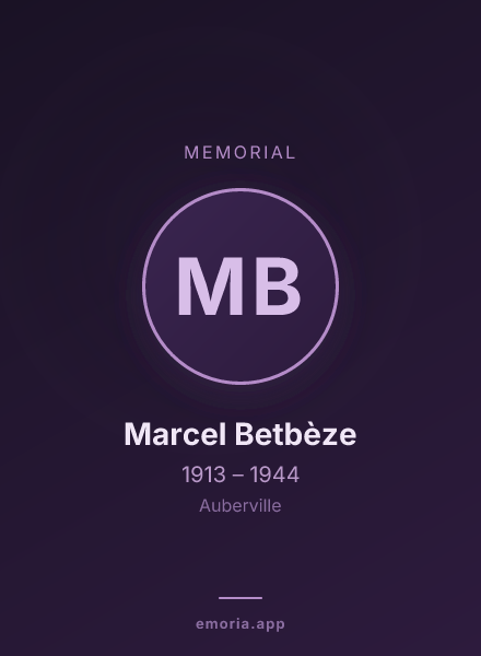 Memorial portrait of Marcel Betbèze