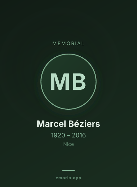 Memorial portrait of Marcel Béziers
