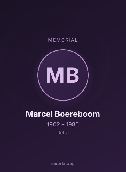 Memorial portrait of Marcel Boereboom