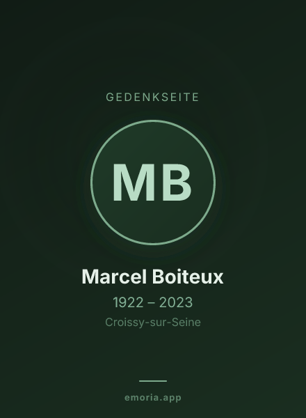 Gedenkportrait von Marcel Boiteux