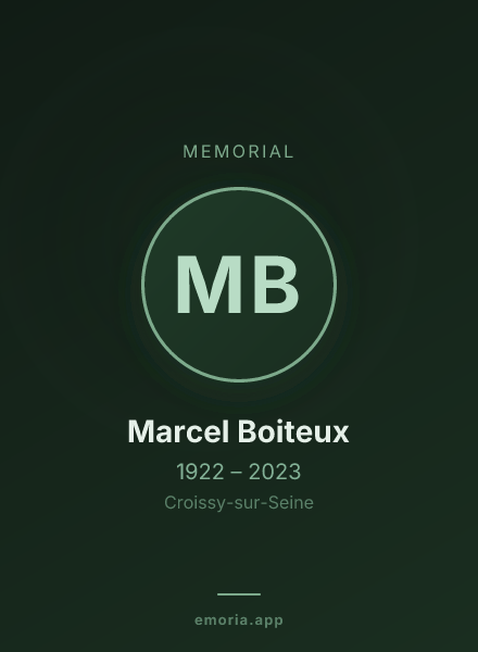 Memorial portrait of Marcel Boiteux