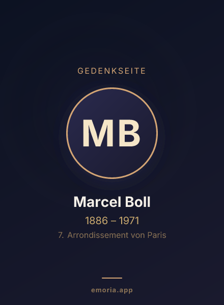 Gedenkportrait von Marcel Boll