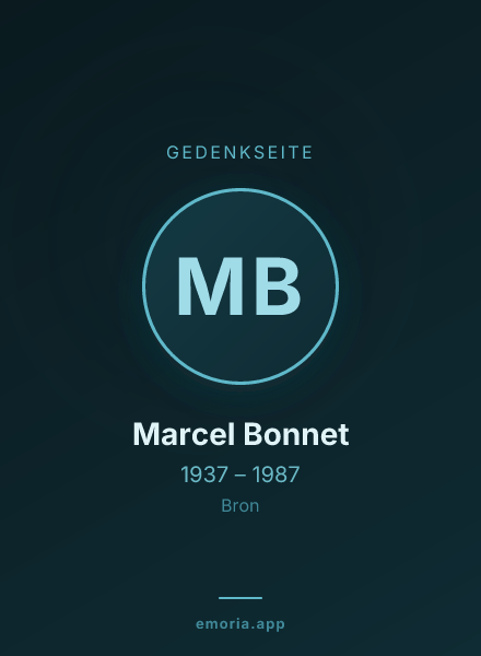 Gedenkportrait von Marcel Bonnet