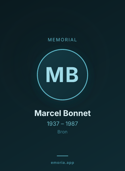 Memorial portrait of Marcel Bonnet