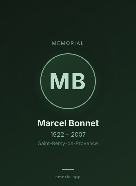 Memorial portrait of Marcel Bonnet