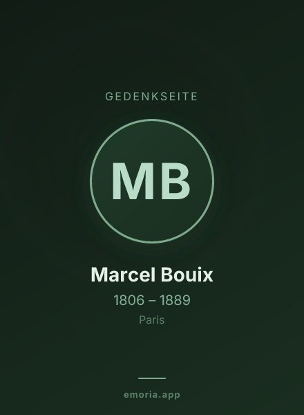 Gedenkportrait von Marcel Bouix