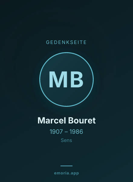 Gedenkportrait von Marcel Bouret