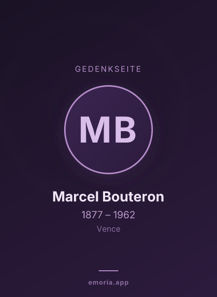 Gedenkportrait von Marcel Bouteron
