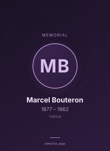 Memorial portrait of Marcel Bouteron