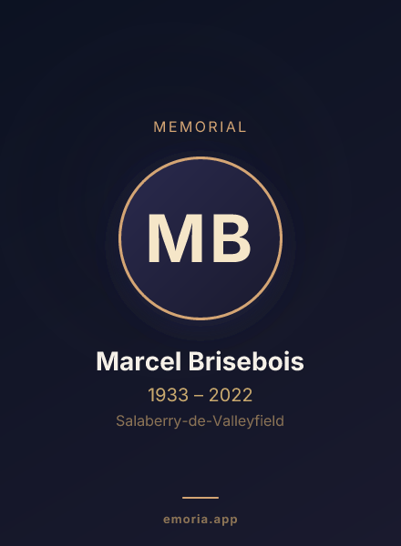 Memorial portrait of Marcel Brisebois