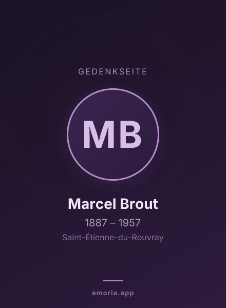 Gedenkportrait von Marcel Brout