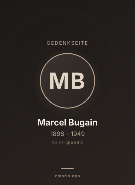Gedenkportrait von Marcel Bugain