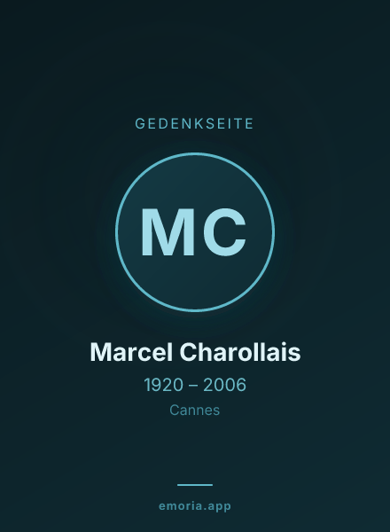 Gedenkportrait von Marcel Charollais