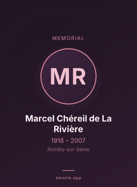 Memorial portrait of Marcel Chéreil de La Rivière