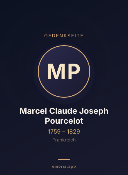Gedenkportrait von Marcel Claude Joseph Pourcelot