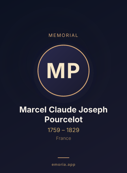 Memorial portrait of Marcel Claude Joseph Pourcelot