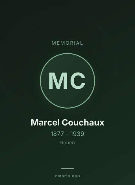 Memorial portrait of Marcel Couchaux