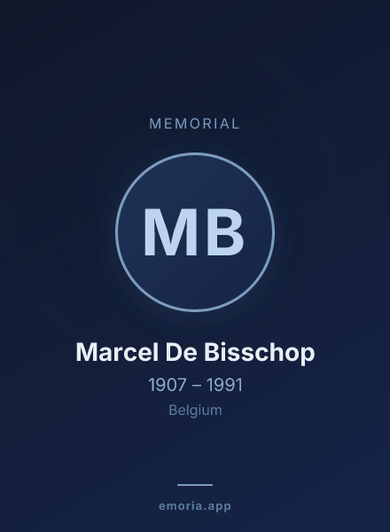 Memorial portrait of Marcel De Bisschop