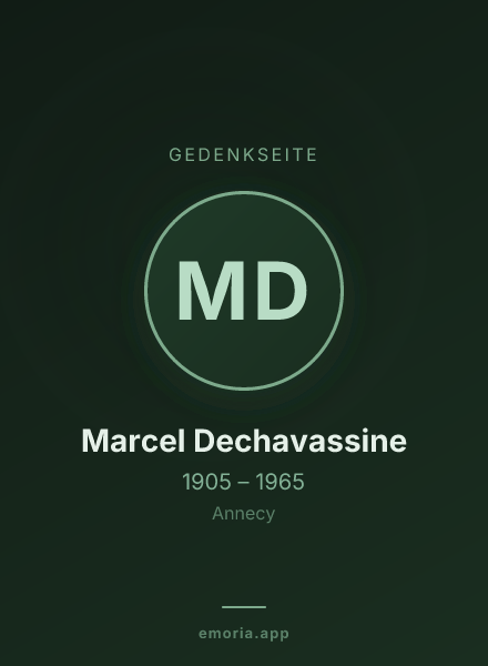 Gedenkportrait von Marcel Dechavassine