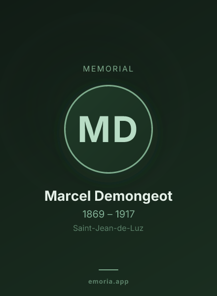 Memorial portrait of Marcel Demongeot