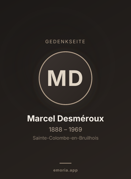 Gedenkportrait von Marcel Desméroux