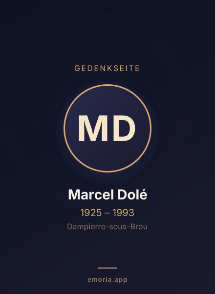 Gedenkportrait von Marcel Dolé