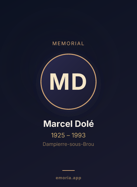 Memorial portrait of Marcel Dolé