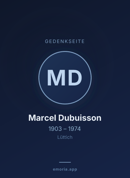 Gedenkportrait von Marcel Dubuisson