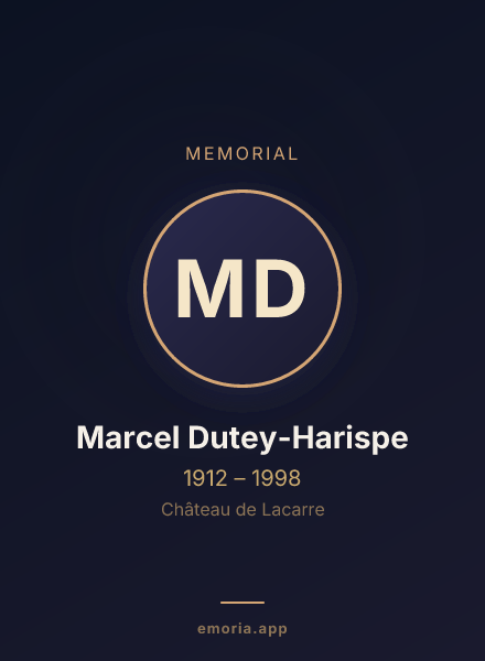 Memorial portrait of Marcel Dutey-Harispe