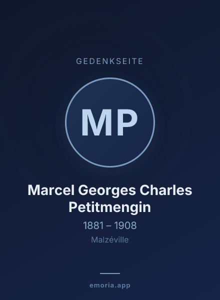 Gedenkportrait von Marcel Georges Charles Petitmengin