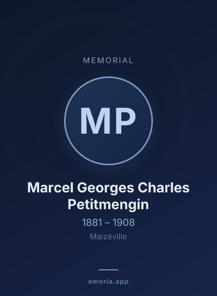 Memorial portrait of Marcel Georges Charles Petitmengin