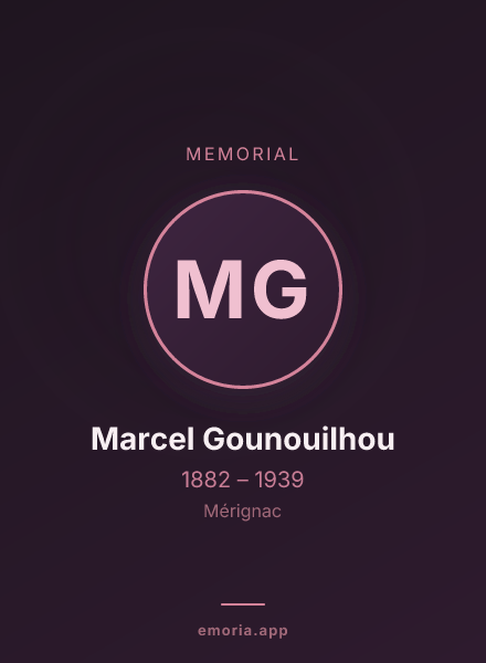Memorial portrait of Marcel Gounouilhou