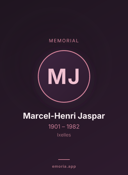 Memorial portrait of Marcel-Henri Jaspar