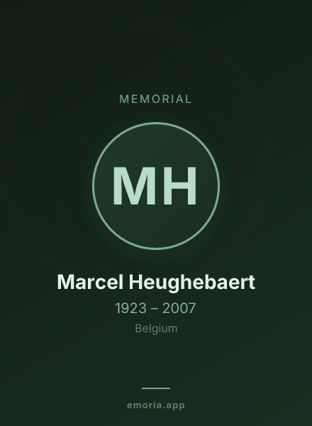 Memorial portrait of Marcel Heughebaert