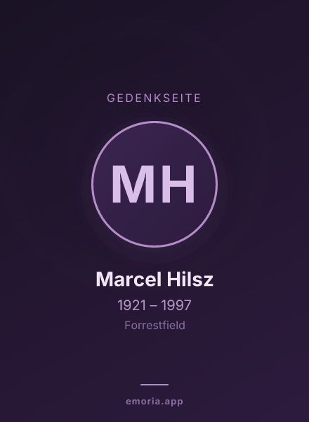 Gedenkportrait von Marcel Hilsz