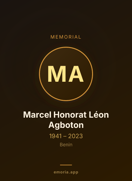 Memorial portrait of Marcel Honorat Léon Agboton
