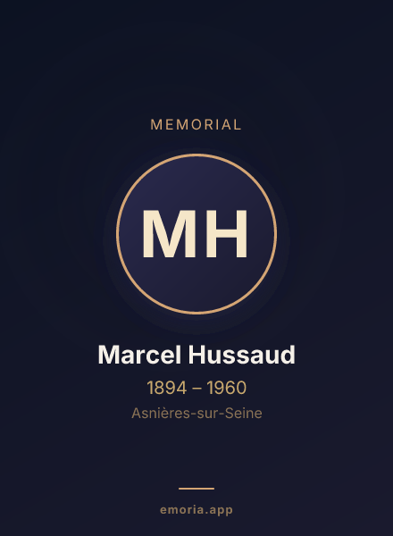 Memorial portrait of Marcel Hussaud