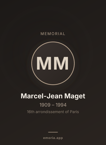 Memorial portrait of Marcel-Jean Maget