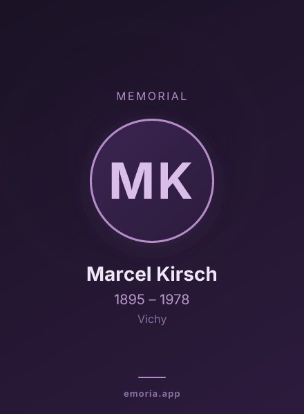 Memorial portrait of Marcel Kirsch