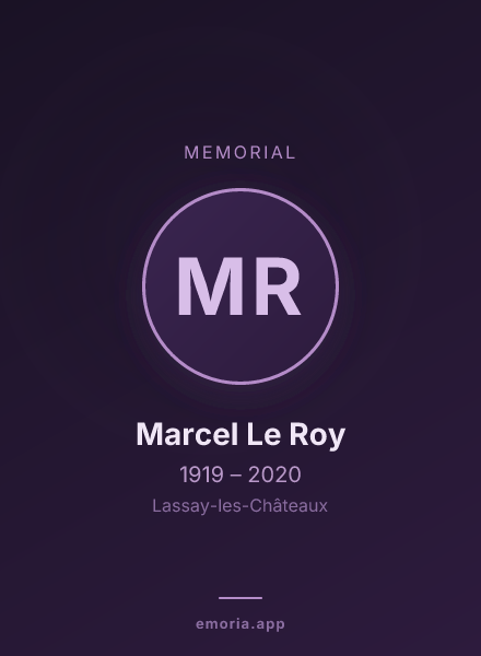 Memorial portrait of Marcel Le Roy