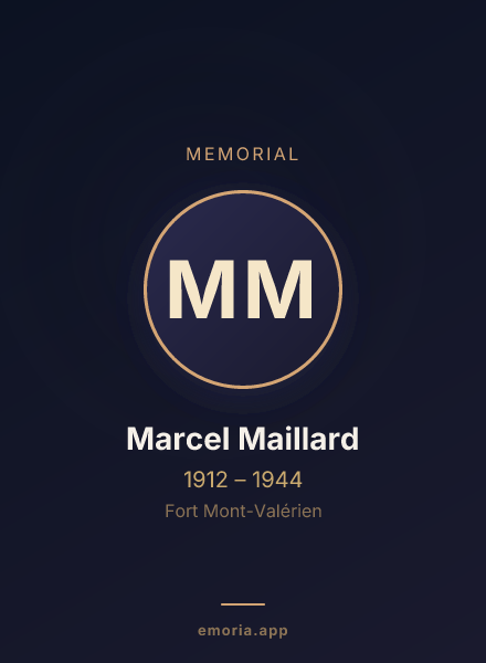 Memorial portrait of Marcel Maillard